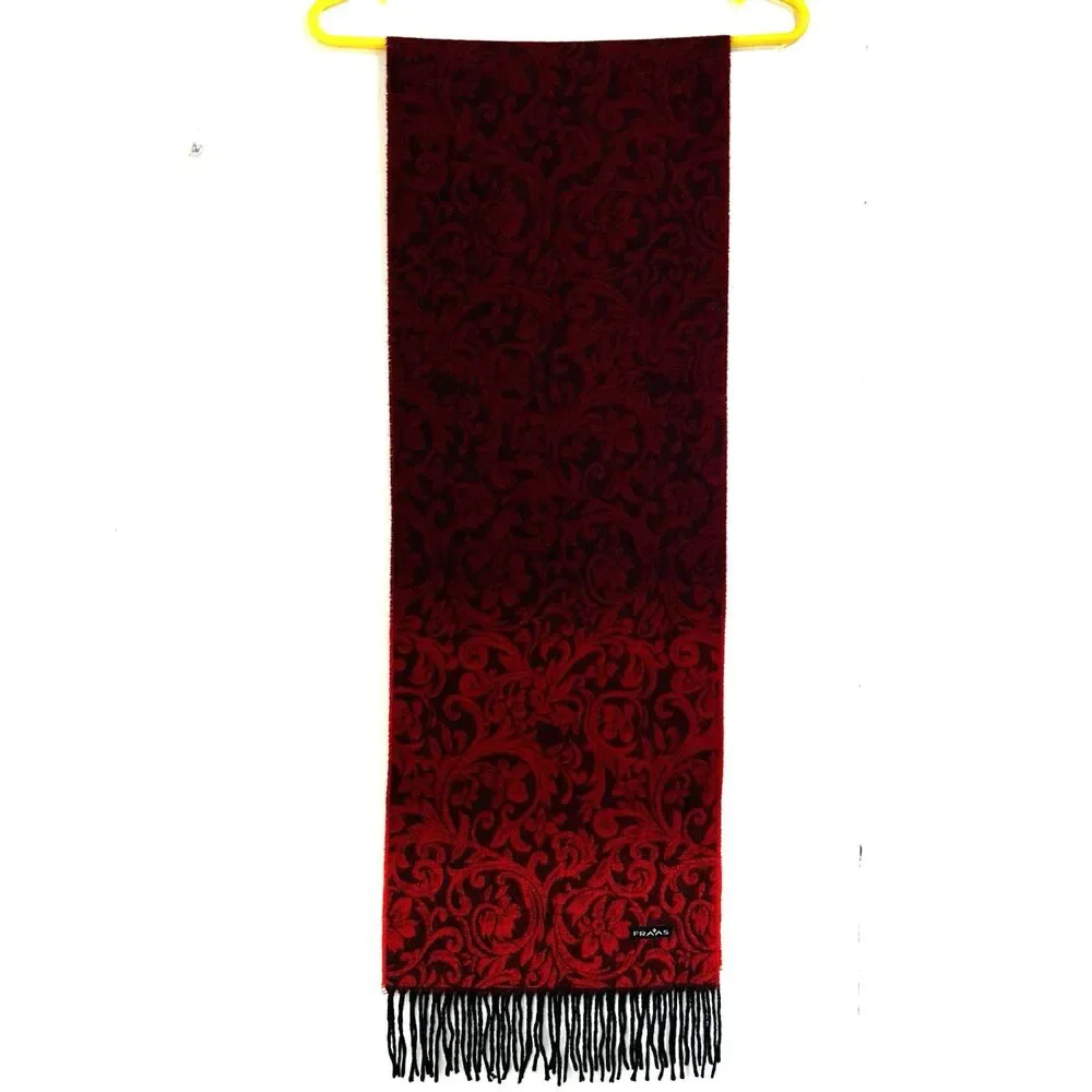 Fraas Cashmink Red & Orange Brown Scarf 11.5